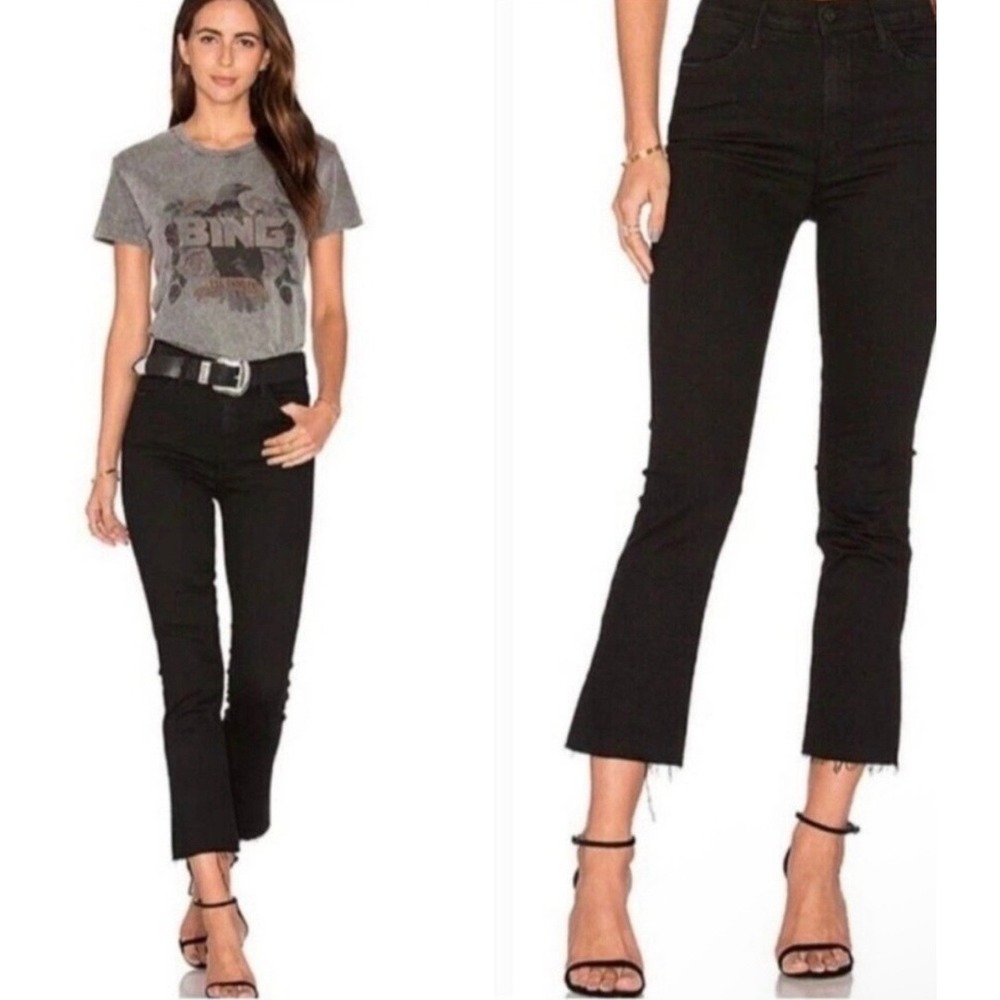 Mother The Hustler Ankle Fray High Rise Flare Jeans Not Guilty 26